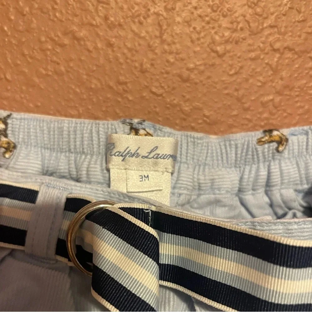 Ralph Lauren Dog novelty print corduroy pants 3 months